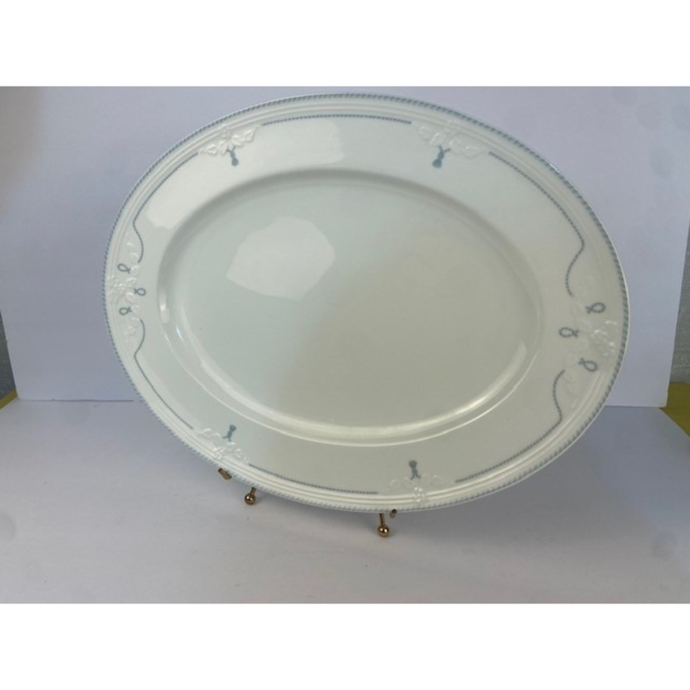 Villeroy & Boch Amado Bone China Oval Serving Platter 16 Inch Blue White Germany